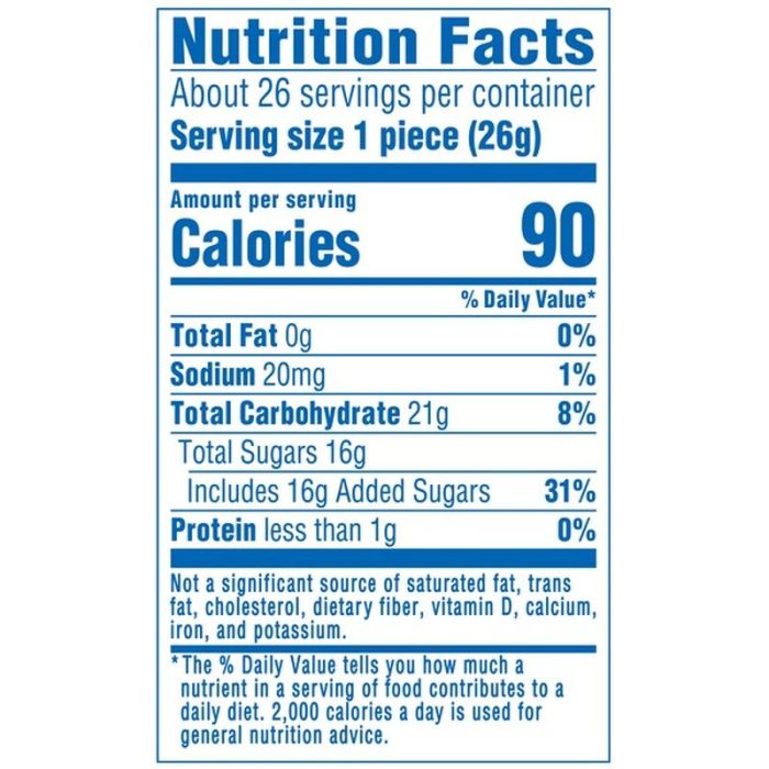 Jet puffed nutrition facts